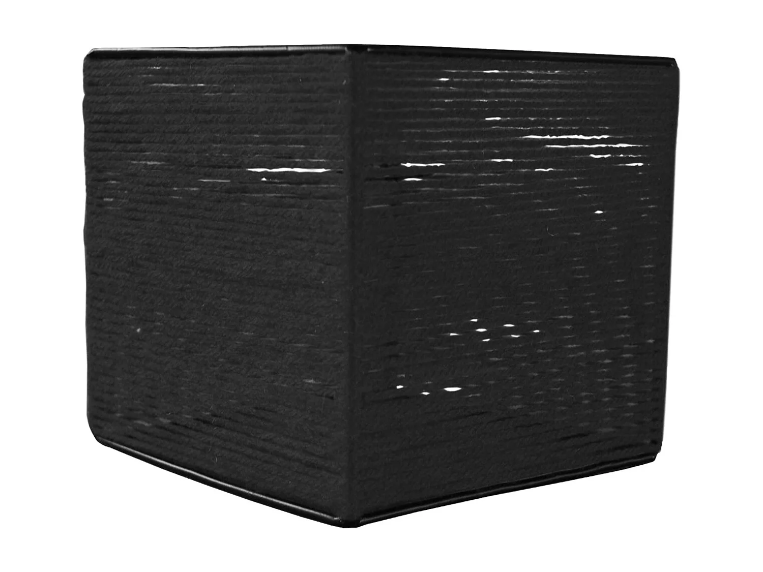 Pantalla TOSEL ,metal, fibra,Negro ,A16xD16xP16cm