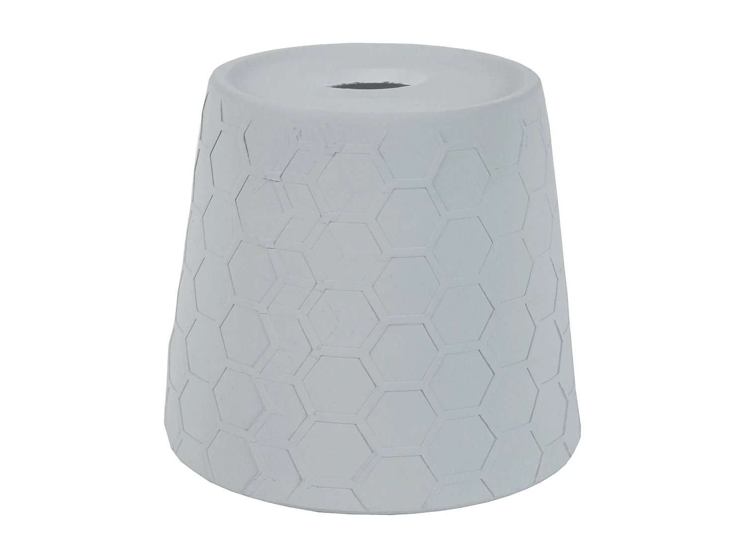 Abajur TOSEL ABEILLE cerâmica cônico cinza D17 x H15  cm