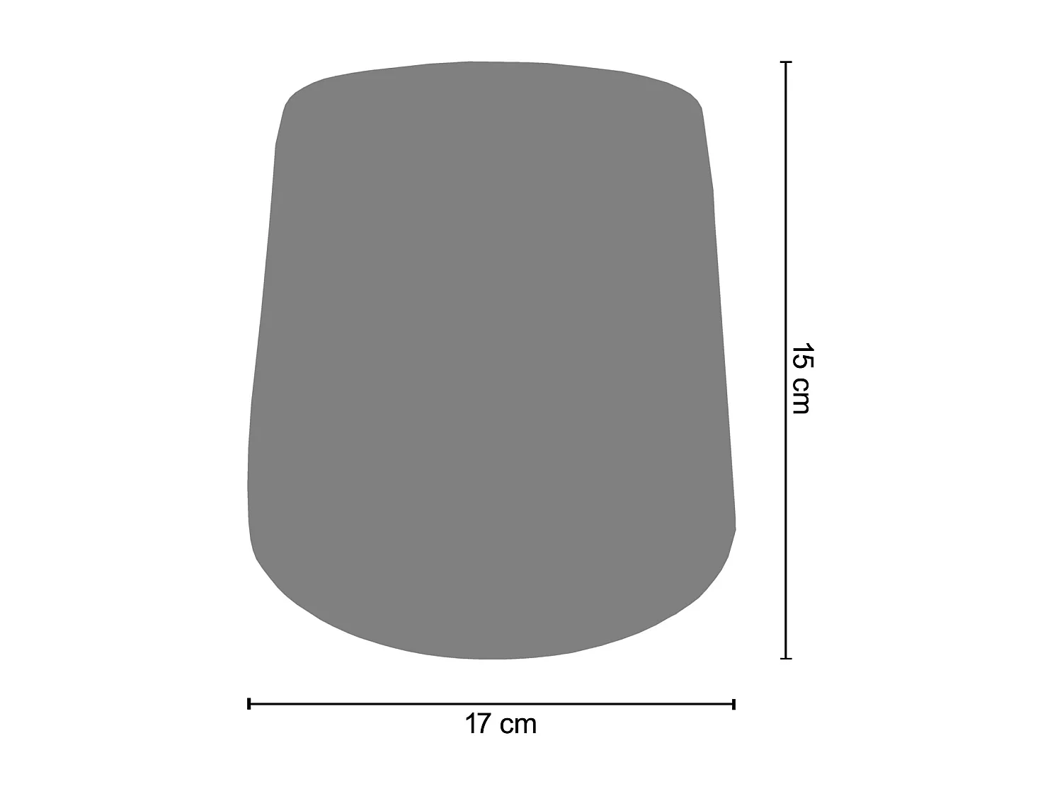 Abajur TOSEL ABEILLE cerâmica cônico cinza D17 x H15  cm
