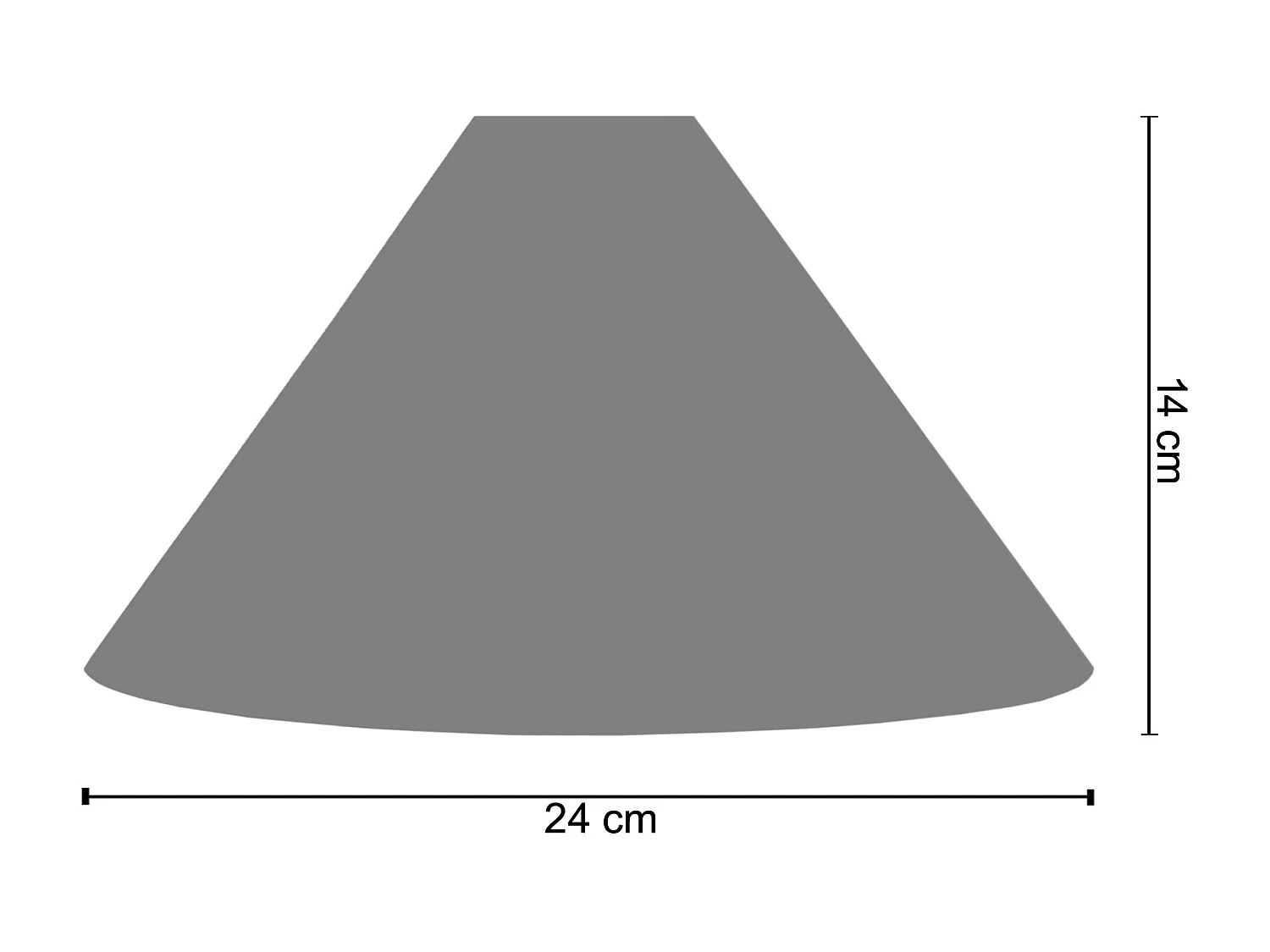 Abat-jour TOSEL ,métal,Gris ,H14xD24xP24cm
