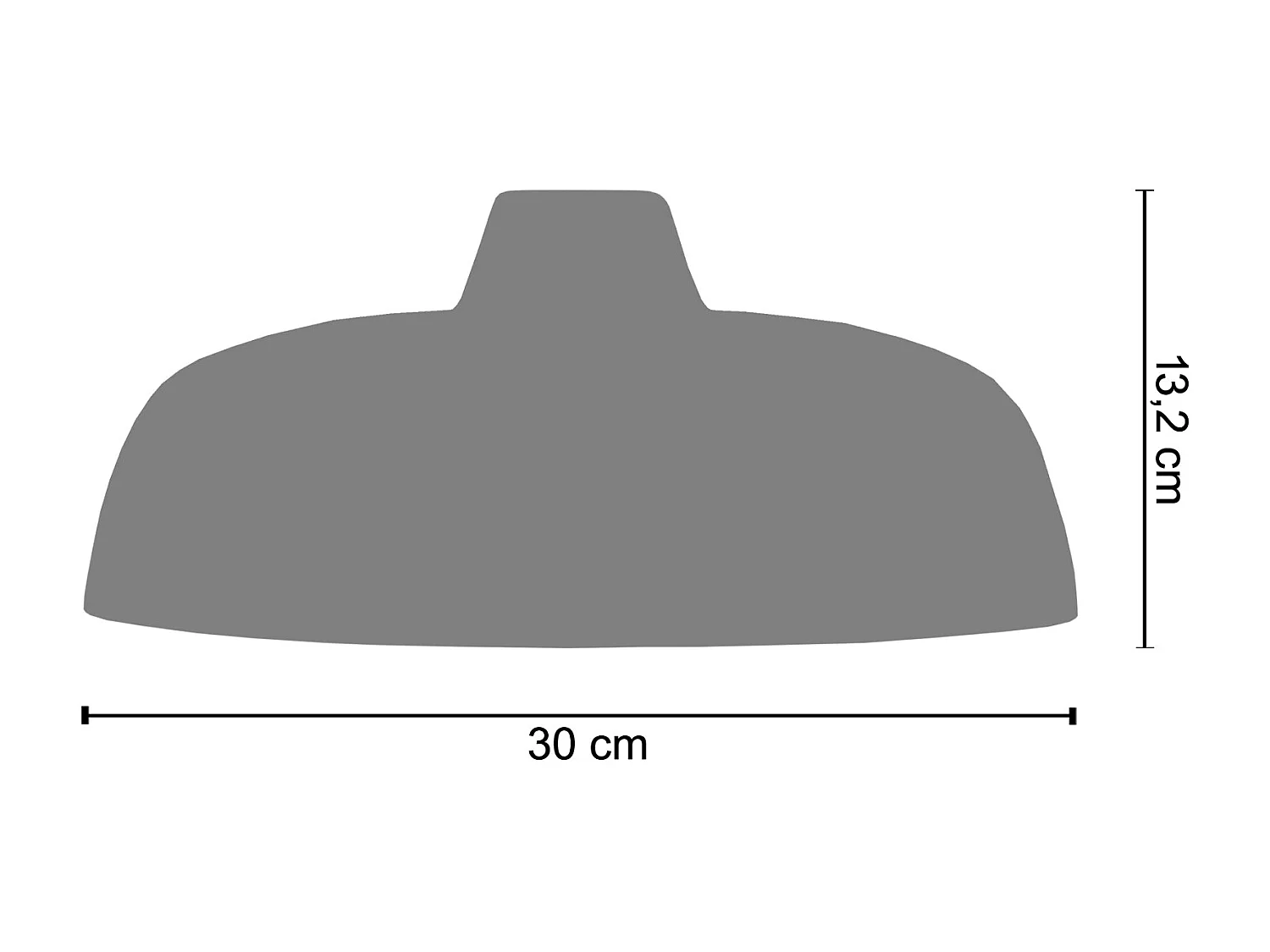 Abajur TOSEL TROG metal cúpula taupe D30 x H13.2  cm