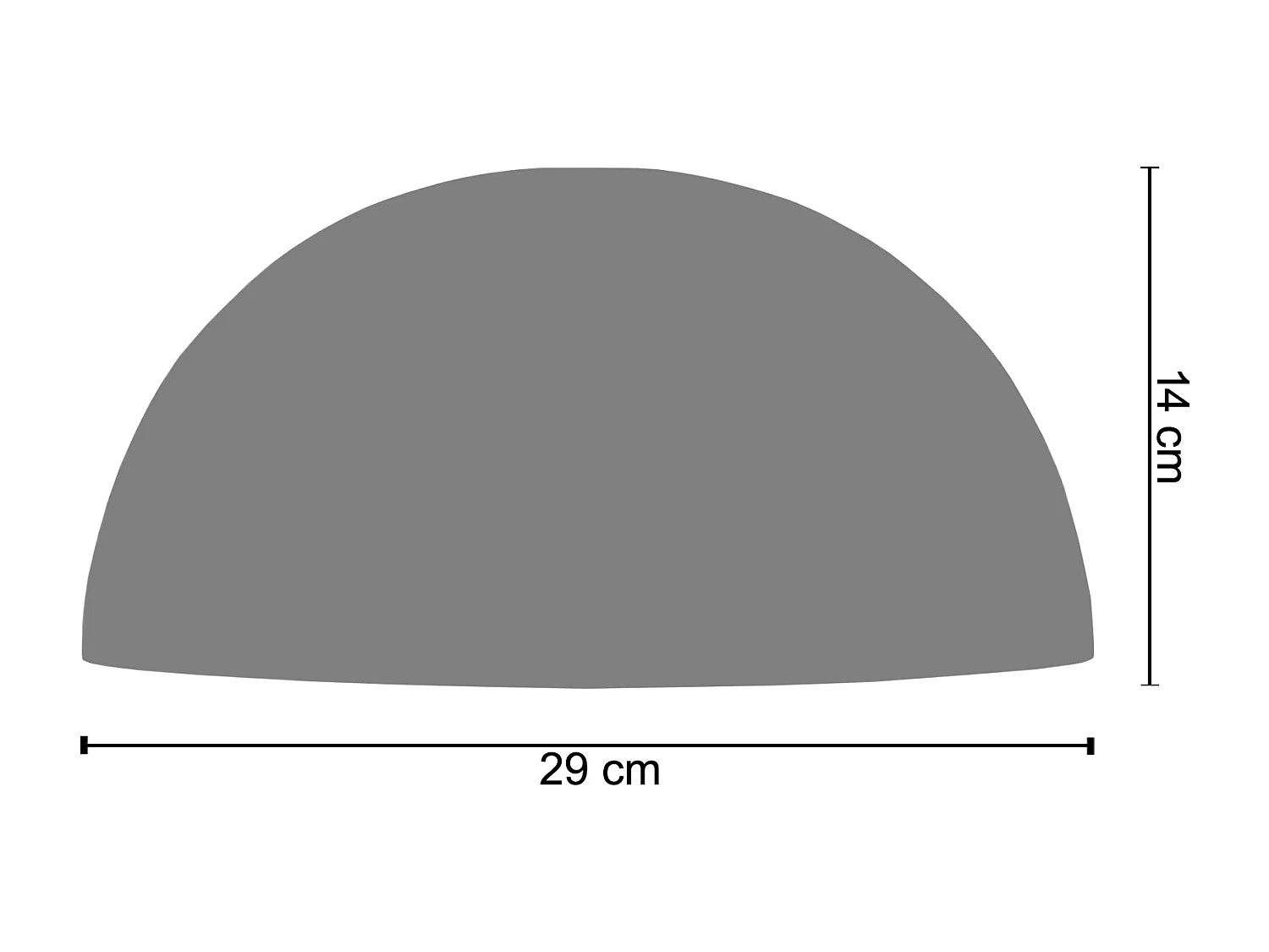 Abajur TOSEL HERBIE metal tigela taupe D29 x H14  cm