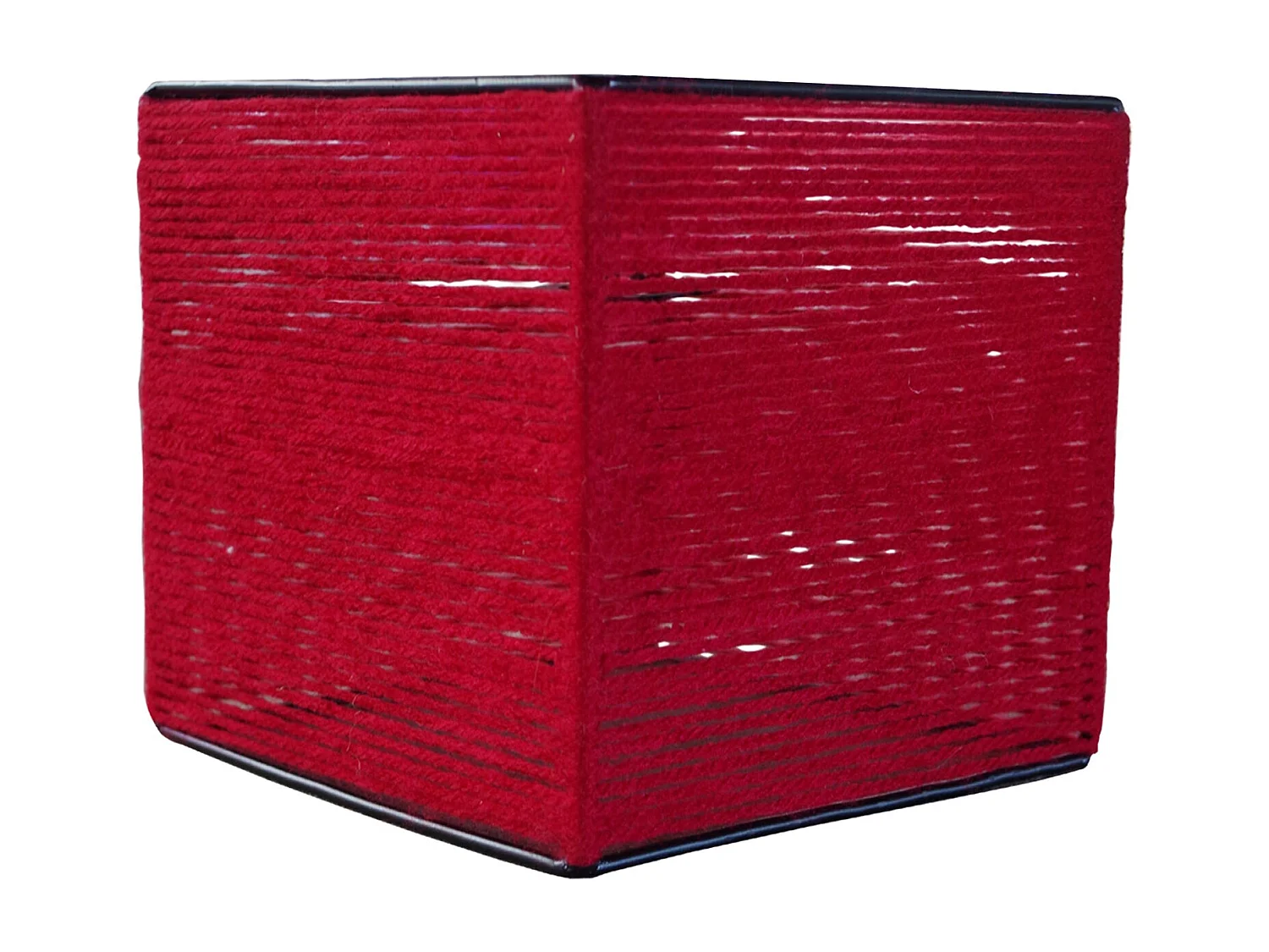 Candeeiro de sala TOSEL ELÉGANCE tecido geométrico vermelho D40 x  H65  cm