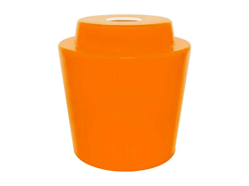 Abat-jour TOSEL ,verre,Orange ,H16xD15,7xP15,7cm