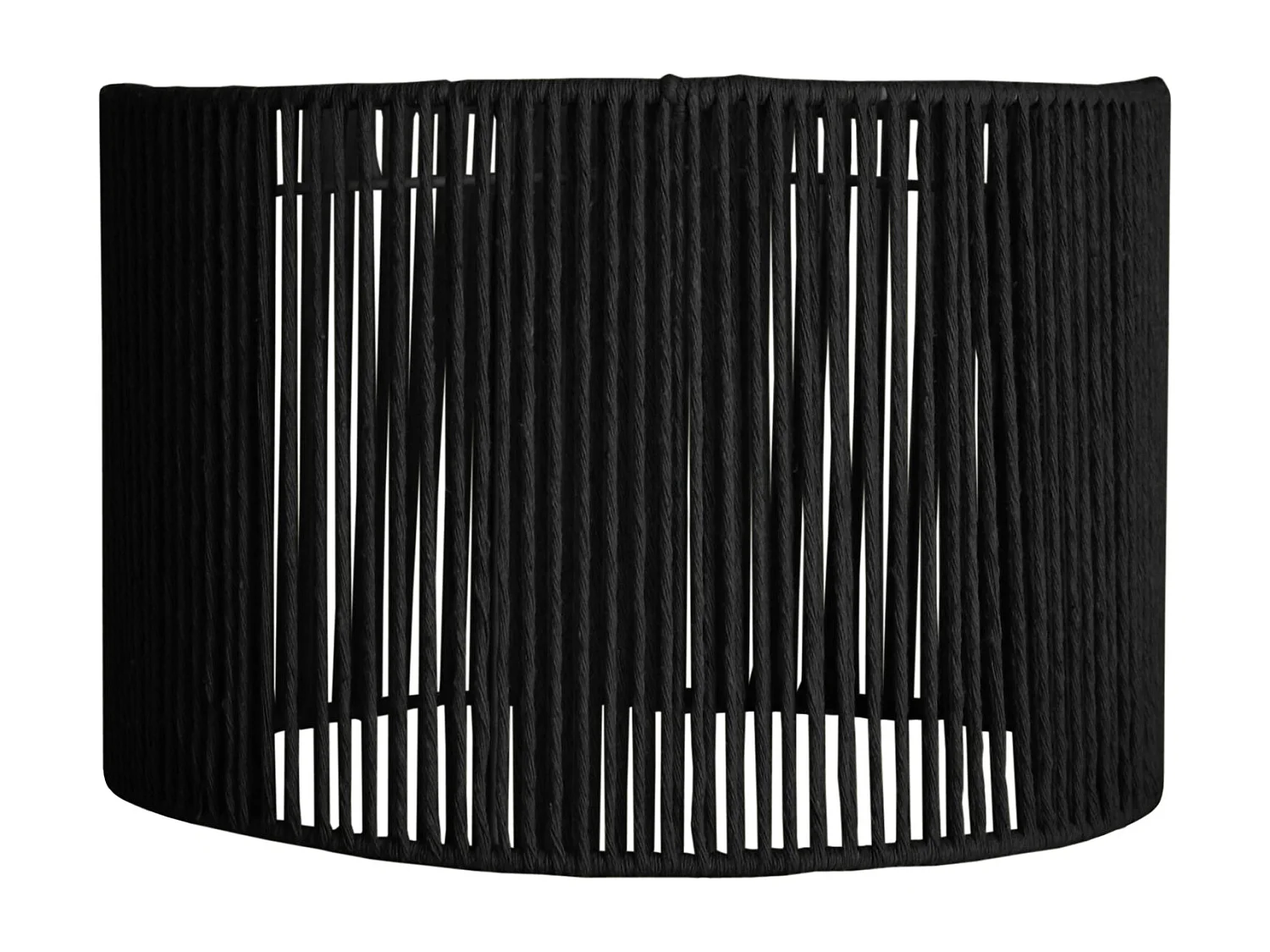 Pantalla TOSEL ,metal, fibra,Negro ,A12xD18xP18cm