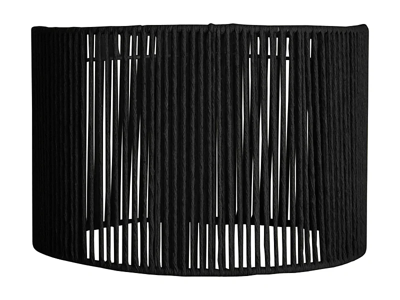 Pantalla TOSEL ,metal, fibra,Negro ,A20xD30xP30cm