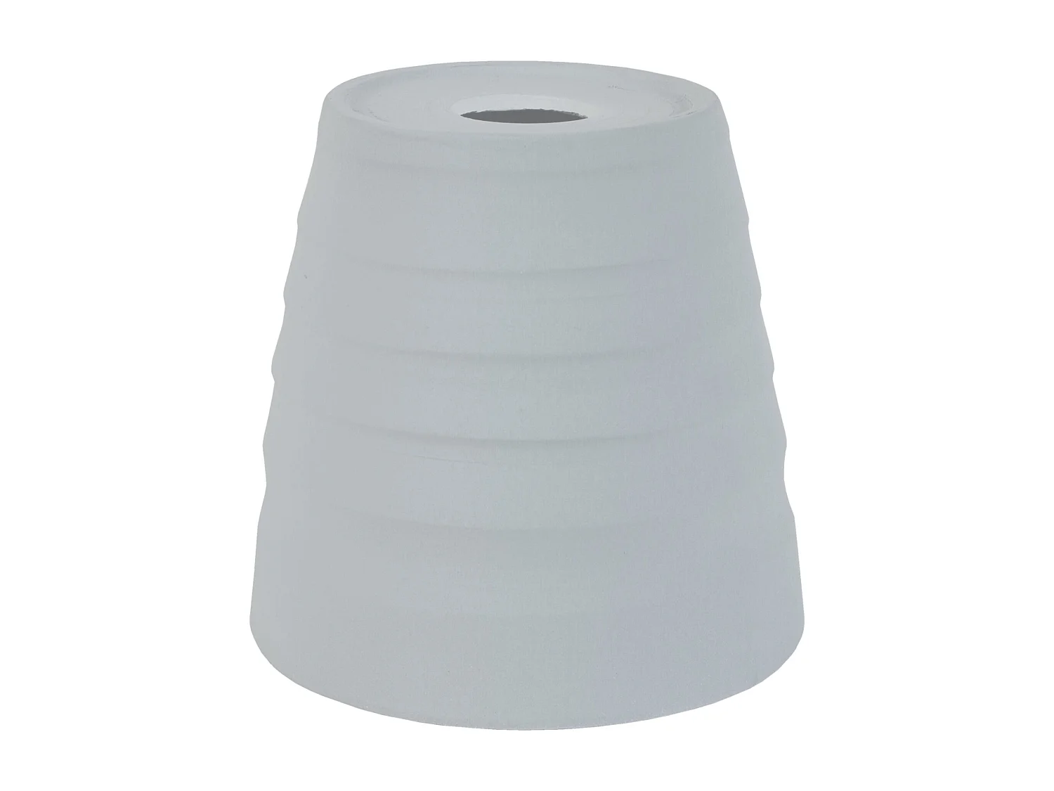 Abajur TOSEL  ONDULADA cerâmica cônico cinza D16 x H16  cm