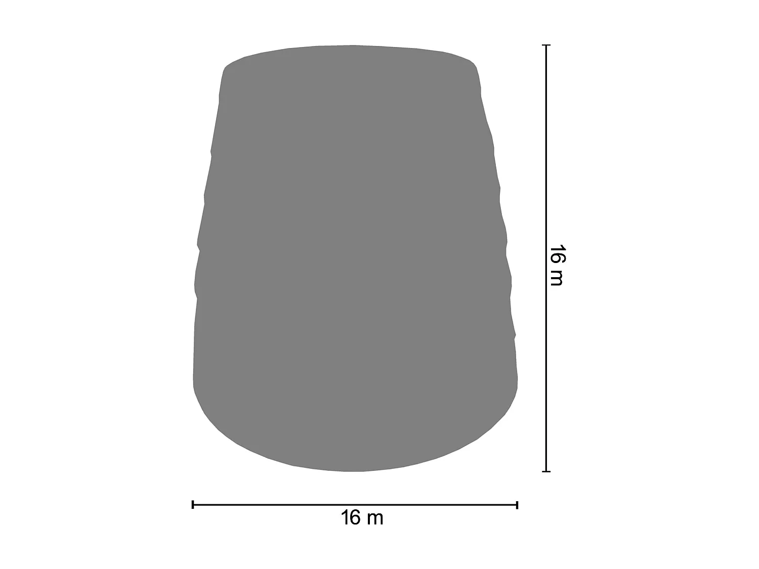 Abajur TOSEL  ONDULADA cerâmica cônico cinza D16 x H16  cm
