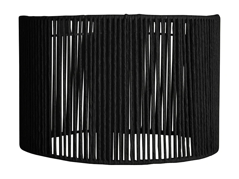 Pantalla TOSEL ,metal, fibra,Negro ,A22xD40xP40cm