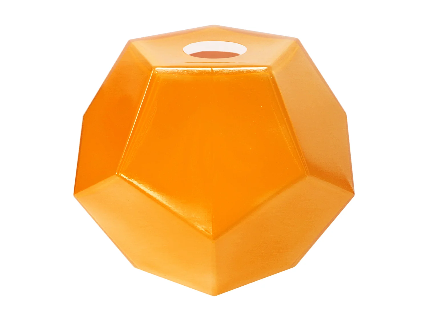 Abajur TOSEL GOSHIN vidro geométrico laranja D18 x H16,5  cm