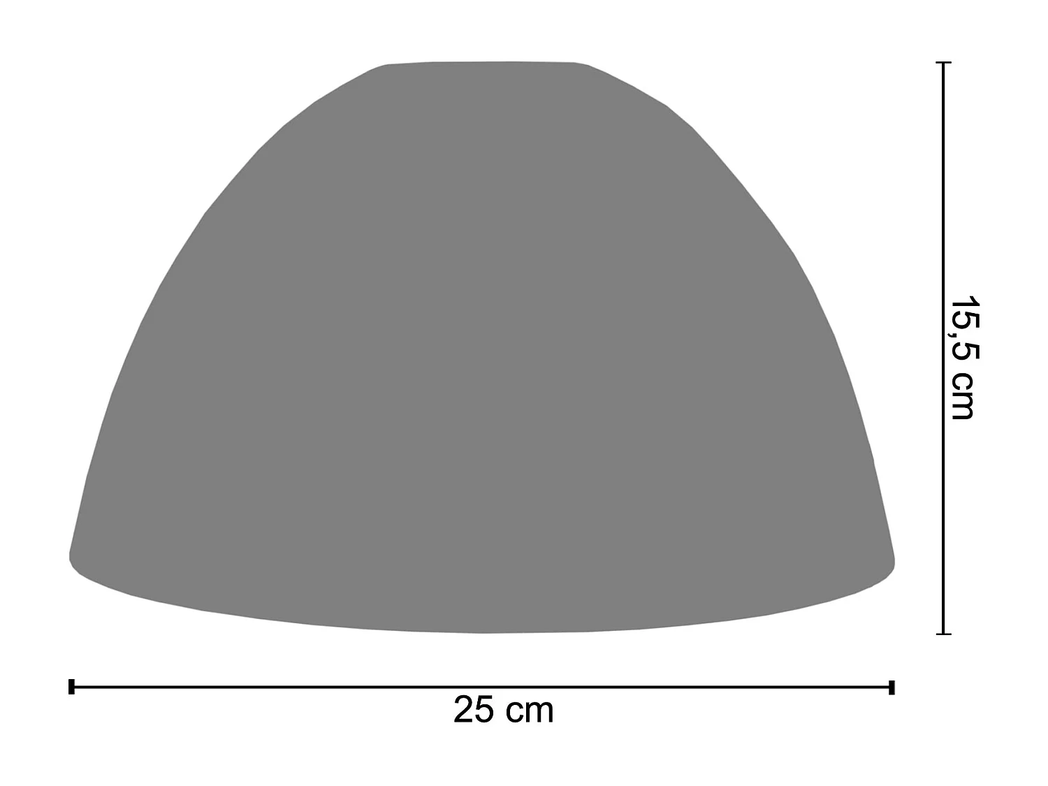 Abajur TOSEL QUOKA metal tigela taupe D25 x H15,5  cm