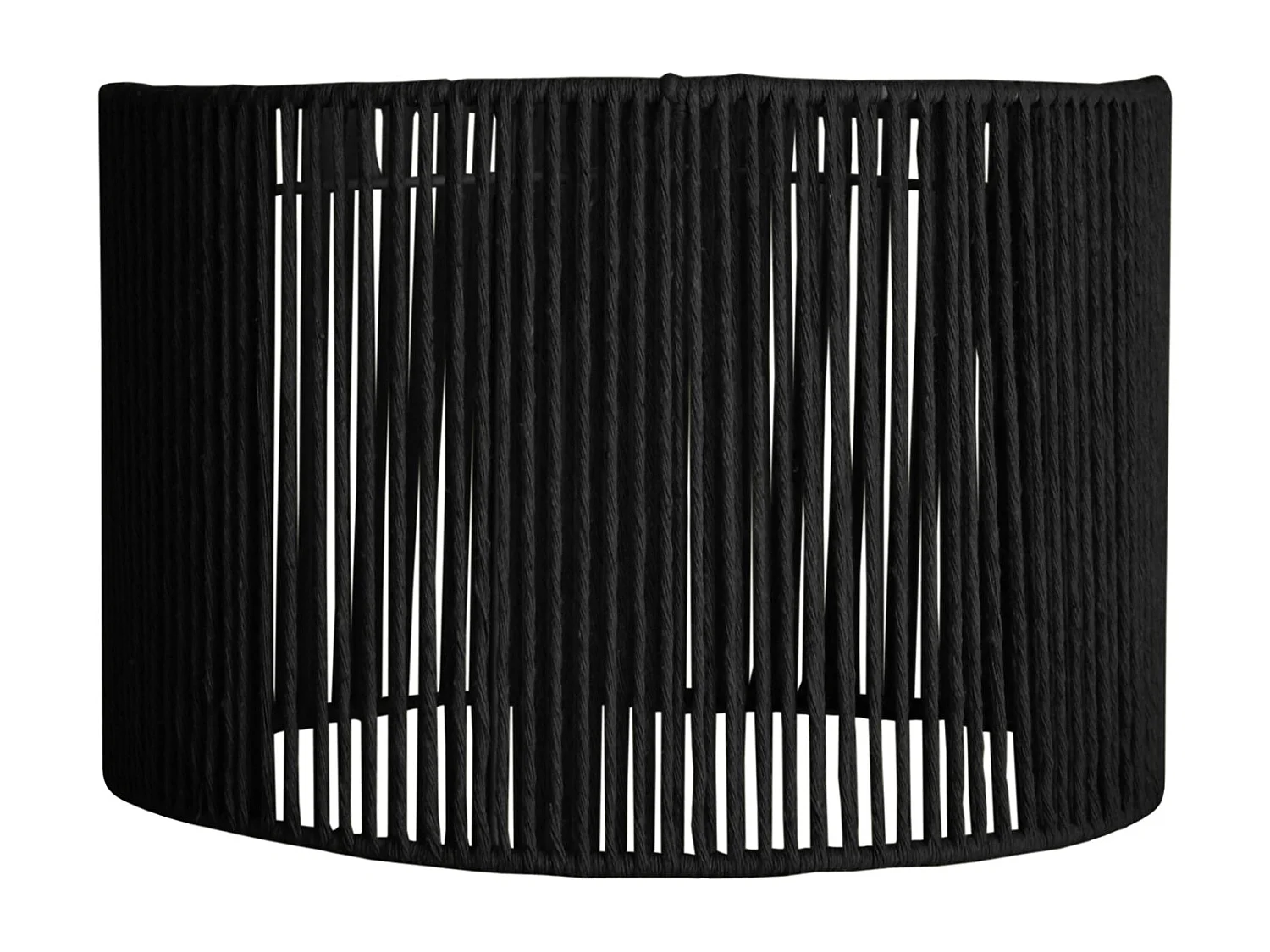 Abat-jour TOSEL ,métal,fibre ,Noir ,H23xD45xP45cm