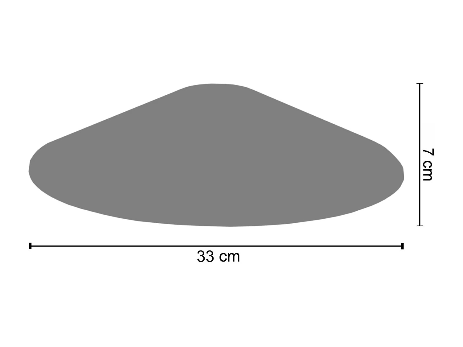 Abat-jour TOSEL ,métal,Gris ,H6,8xD31xP31cm