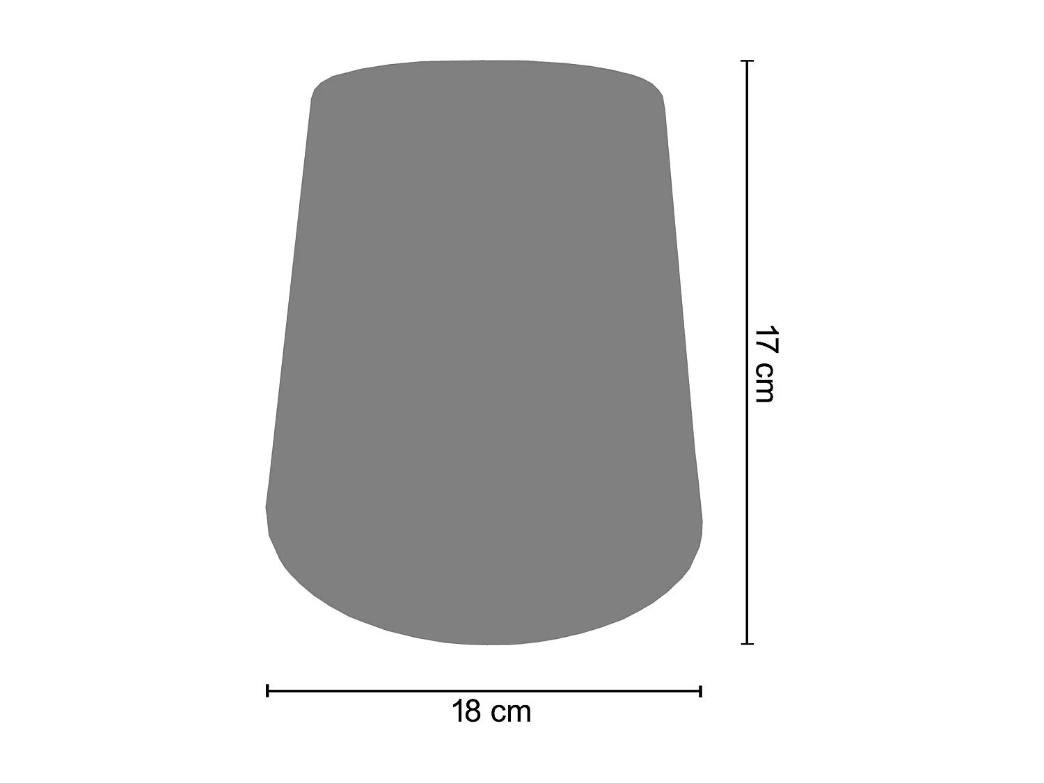 Abajur TOSEL VITRÉ cerâmica cônico castanho D18 x  H17  cm