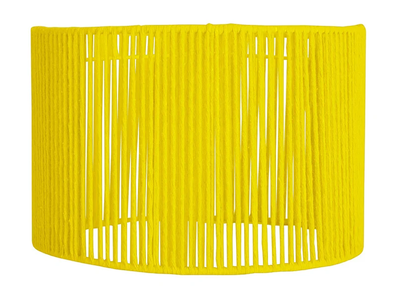 Abat-jour TOSEL ,métal,fibre ,Jaune ,H22xD35xP35 cm