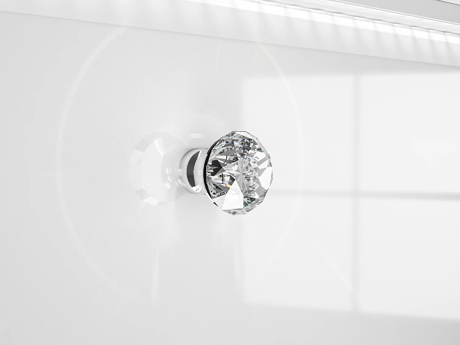 WOHNZIMMER-SET Glamour weiß / weiß hochglanz 2-teilig