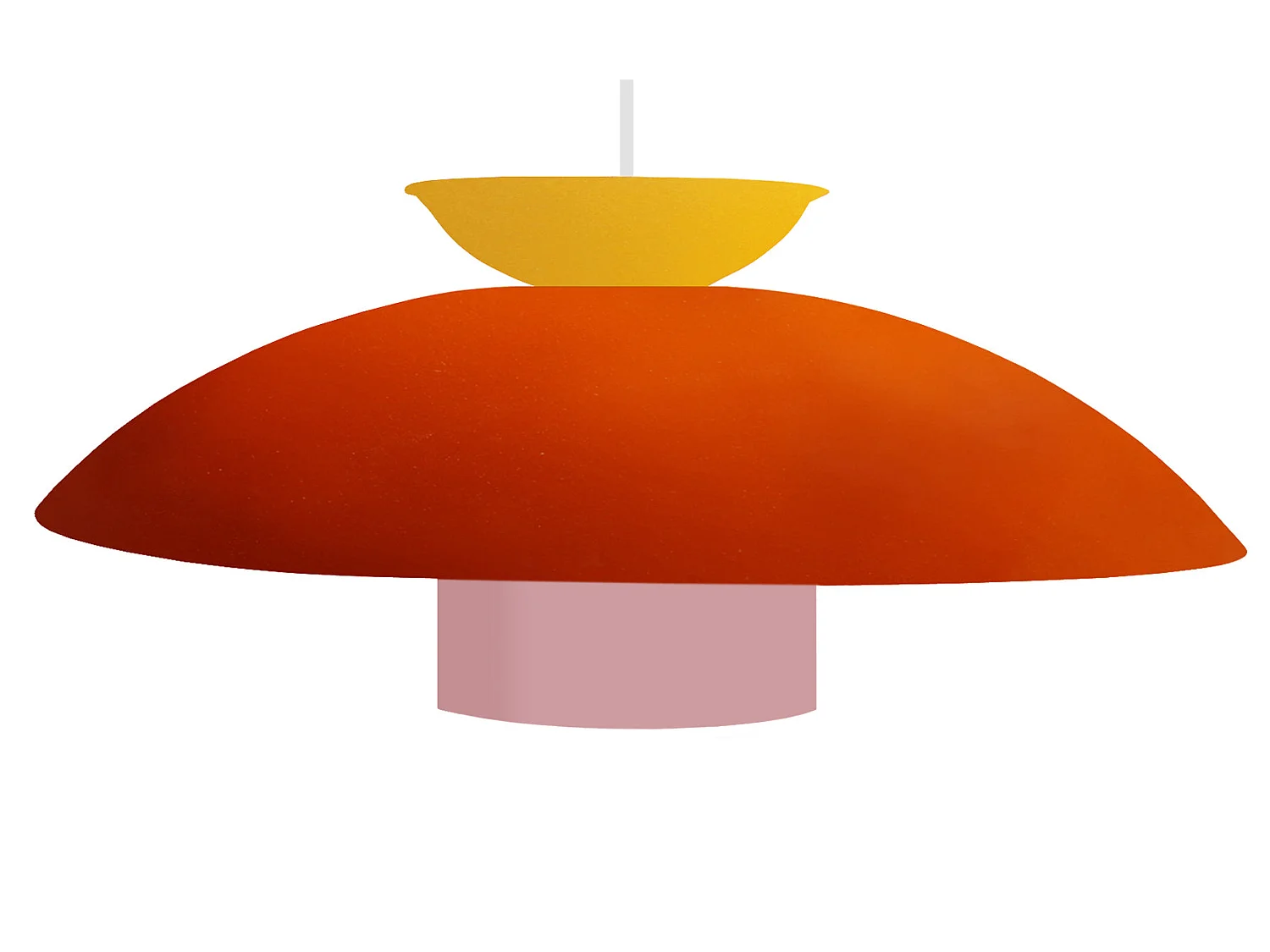 Suspension TOSEL ,métal,Orange ,H110xD40xP40 cm