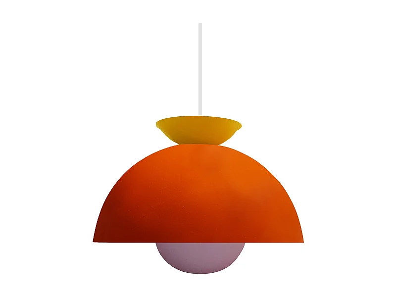 Suspension TOSEL ,métal,Orange , H110xD30xP30cm