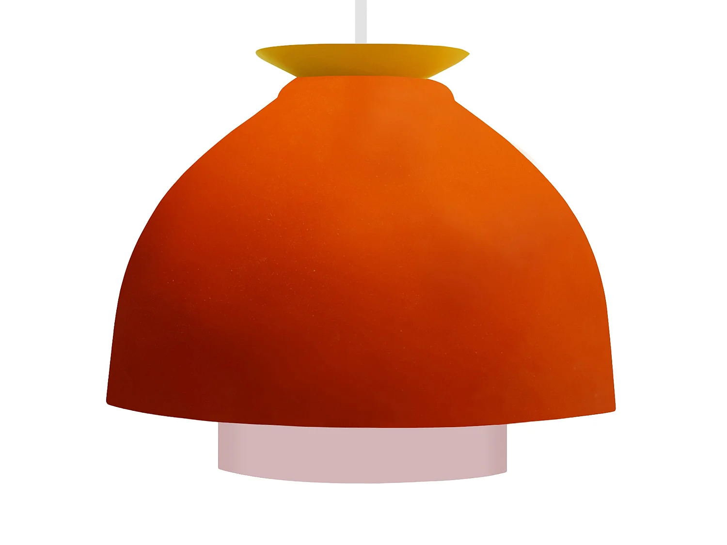 Suspension TOSEL ,métal,Orange , H 110xD23xP23cm