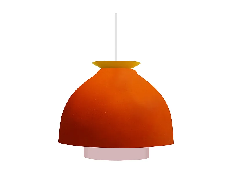 Suspension TOSEL ,métal,Orange , H 110xD23xP23cm