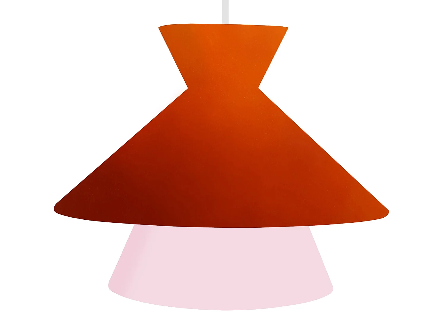 Suspension TOSEL ,métal,Orange ,H110xD 20x P 20 cm