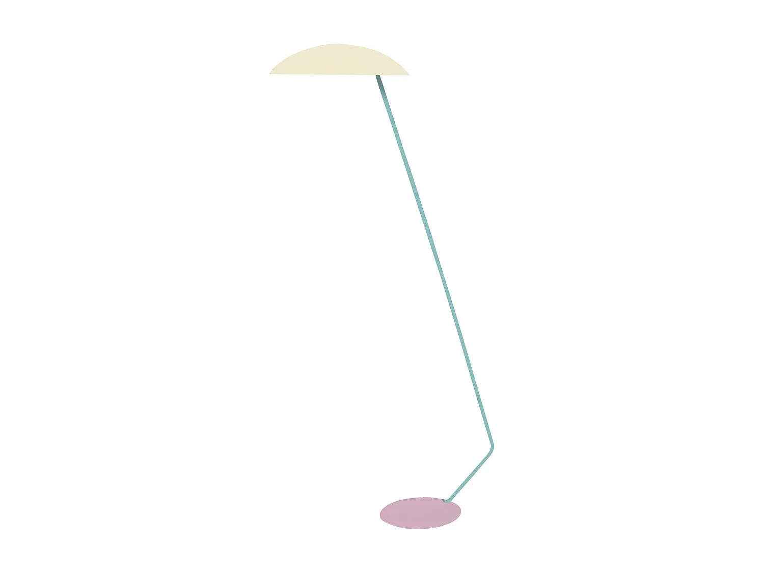 Candeeiro de Pé TOSEL DEMI LUNE metal certo malva D30 x  H165  cm