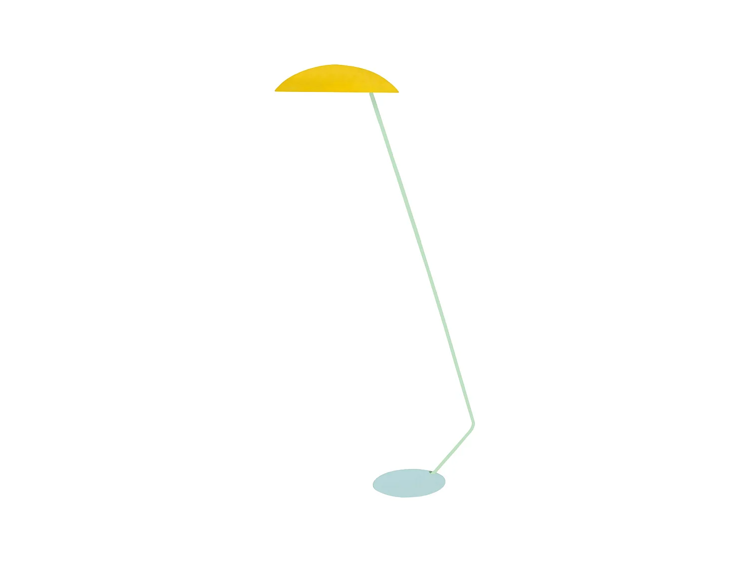 Lampadaire de Bureau TOSEL ,métal,Jaune ,H174xD33xP70cm