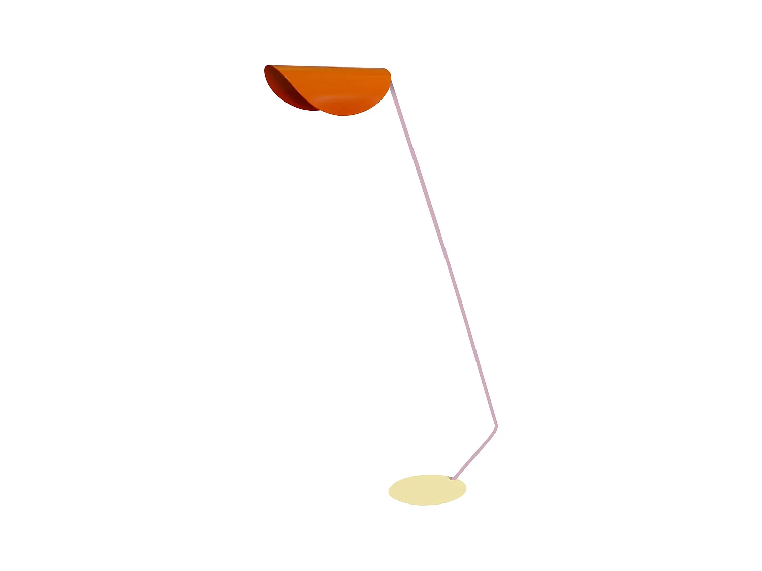 Lampadaire de Bureau TOSEL ,métal,Orange ,H174xD33xP70cm