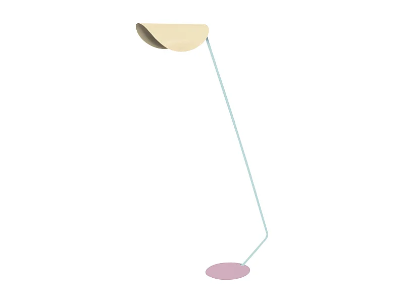 Lampadaire de Bureau TOSEL ,métal,beige,H174xD33xP70 cm