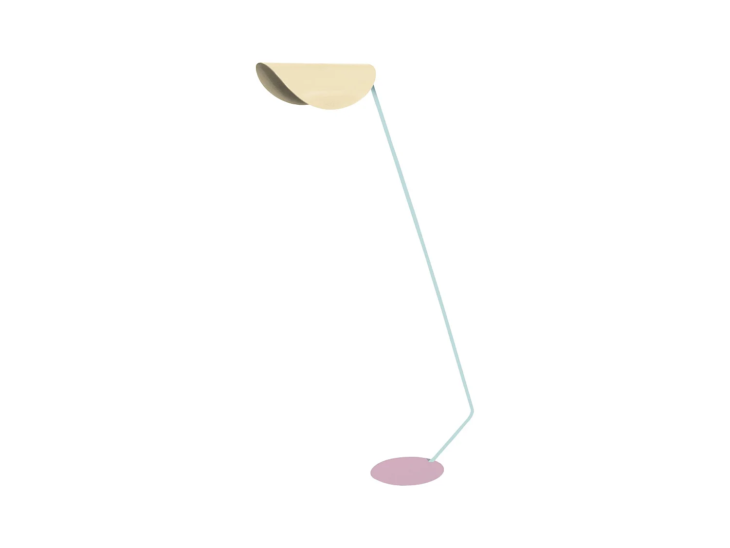 Lampadaire de Bureau TOSEL ,métal,beige,H174xD33xP70 cm