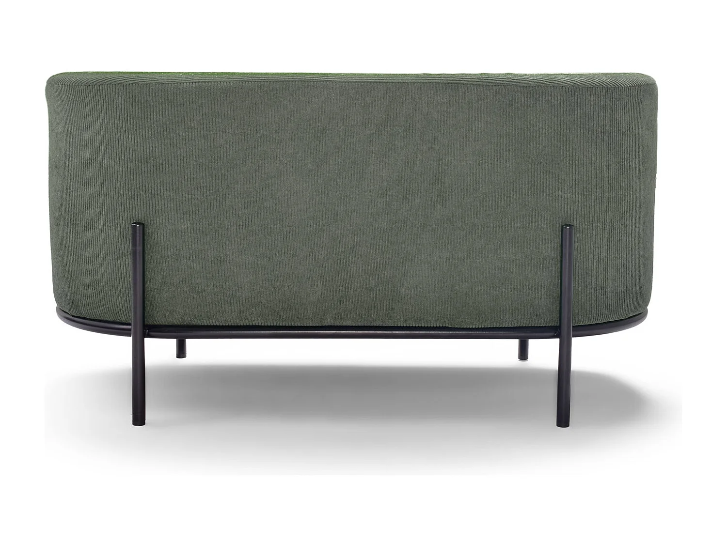 Lipsia Velvet - Pouf Ovale In Velluto A Coste Verde