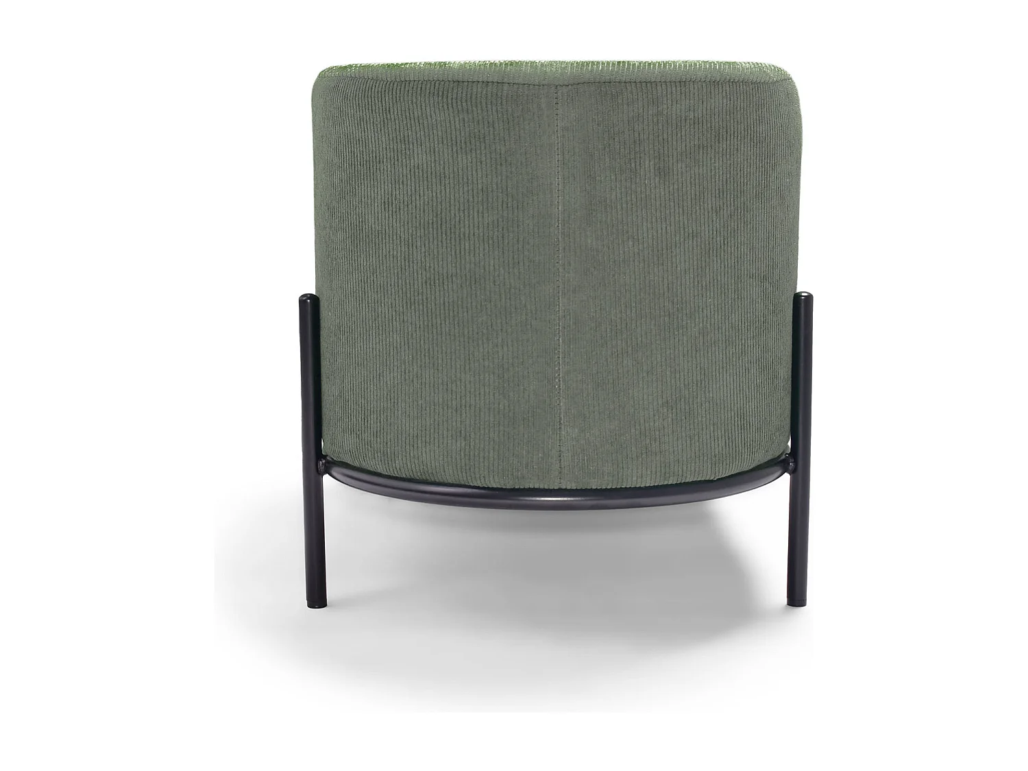 Lipsia Velvet - Pouf Ovale In Velluto A Coste Verde