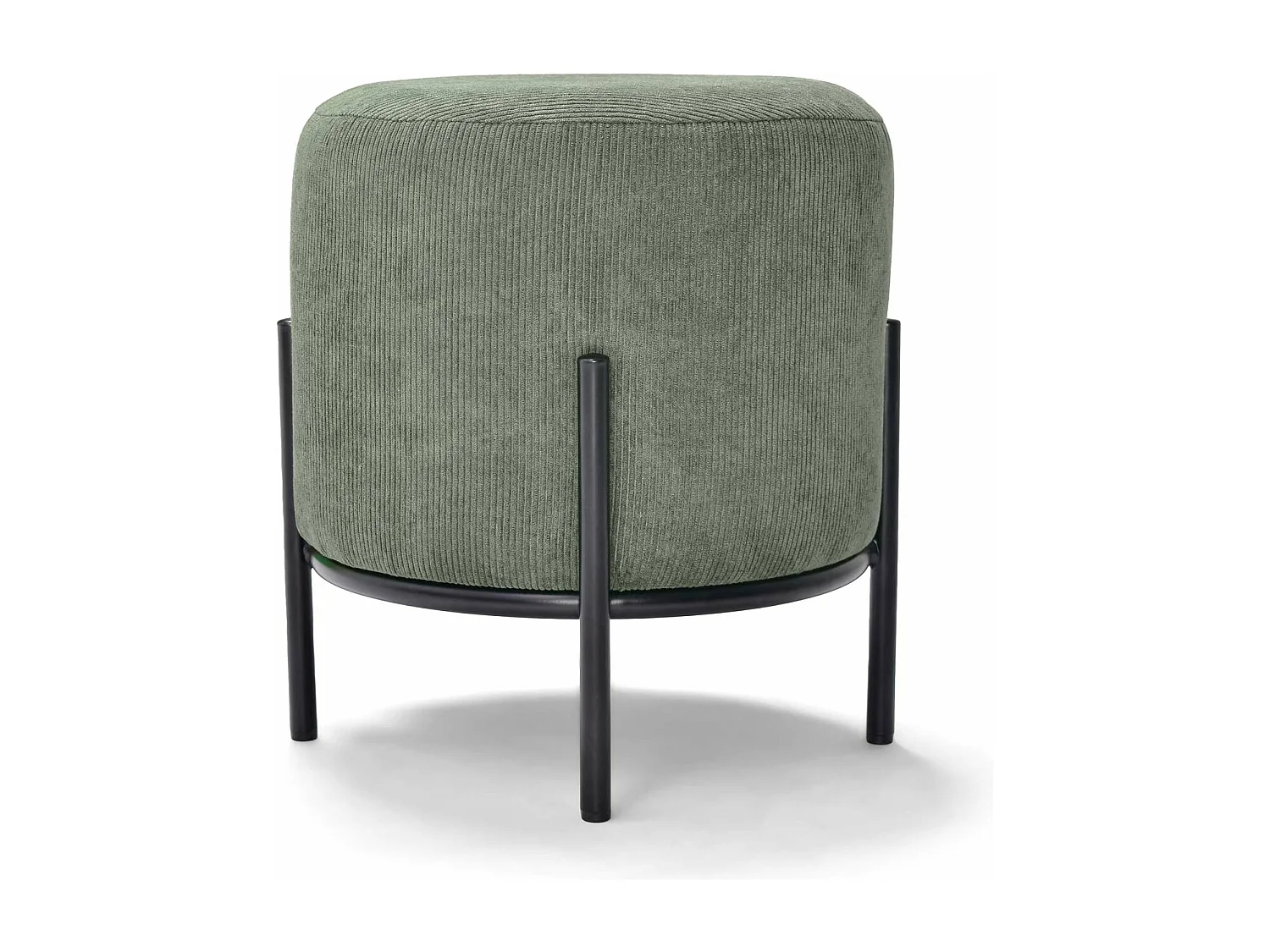 BONN VELVET - Pequeno pufe redondo de bombazina