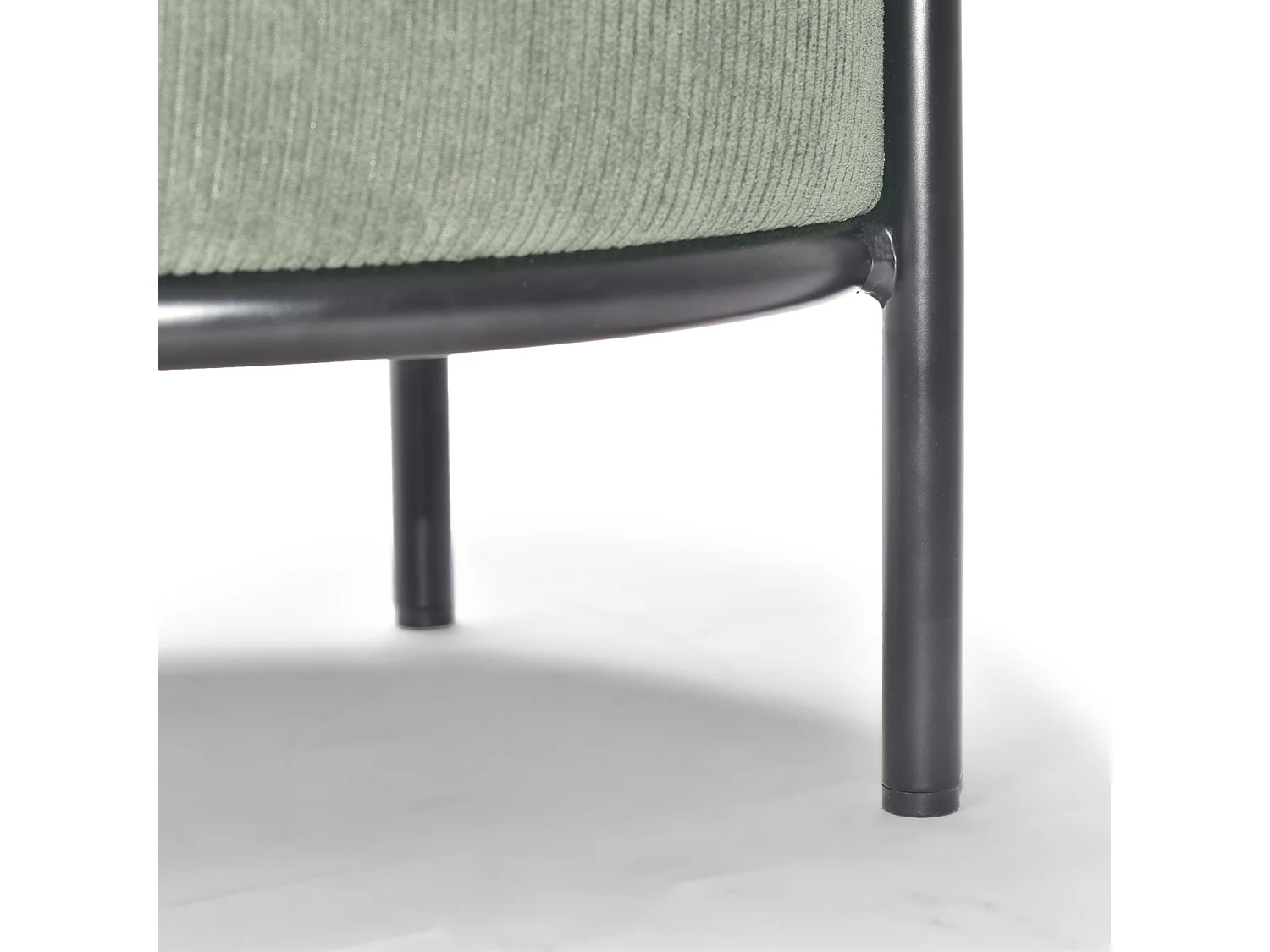 BONN VELVET - Pequeno pufe redondo de bombazina