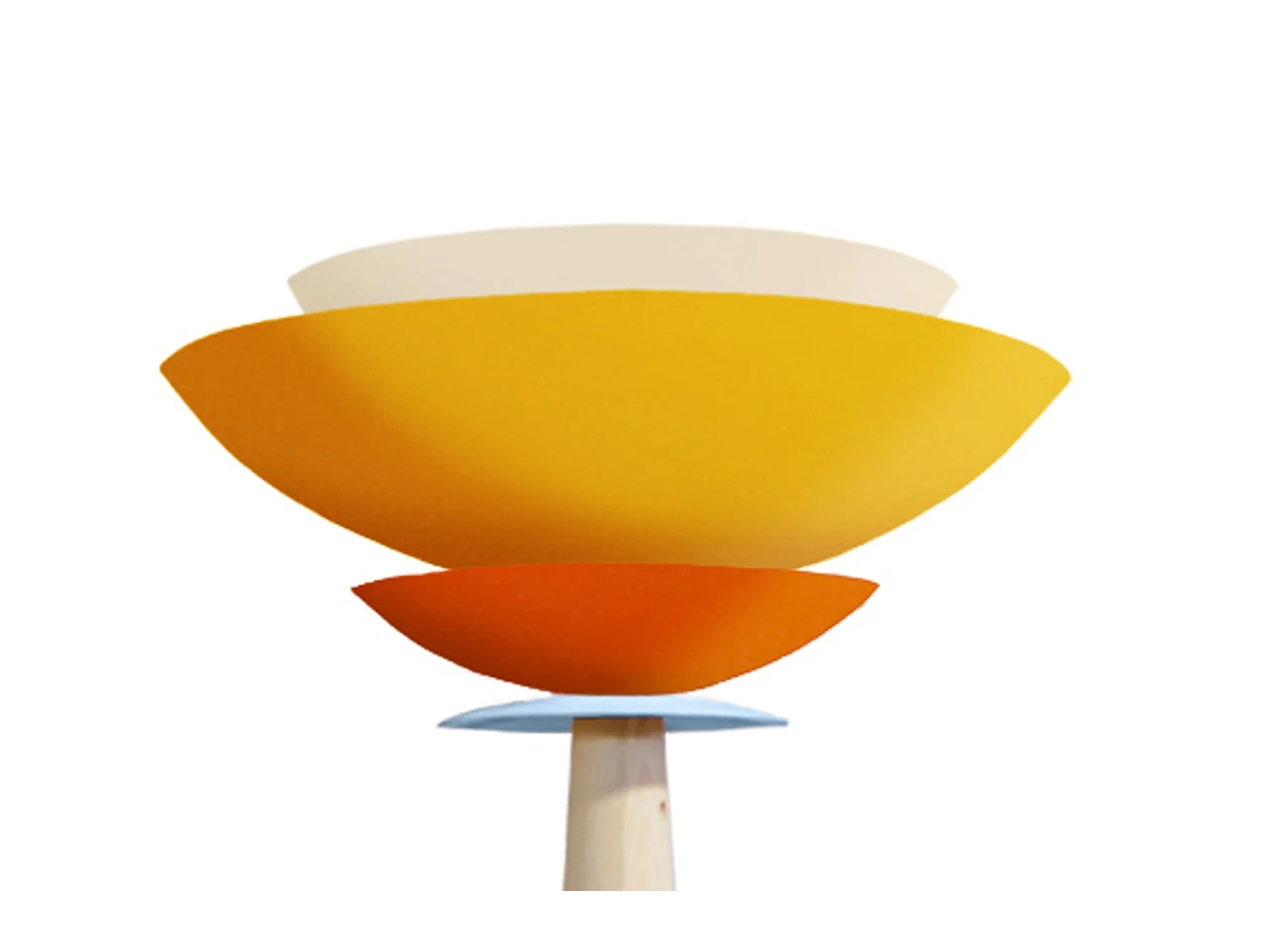 Lampada da terra legno metál bola FRIDA giallo D'43cm