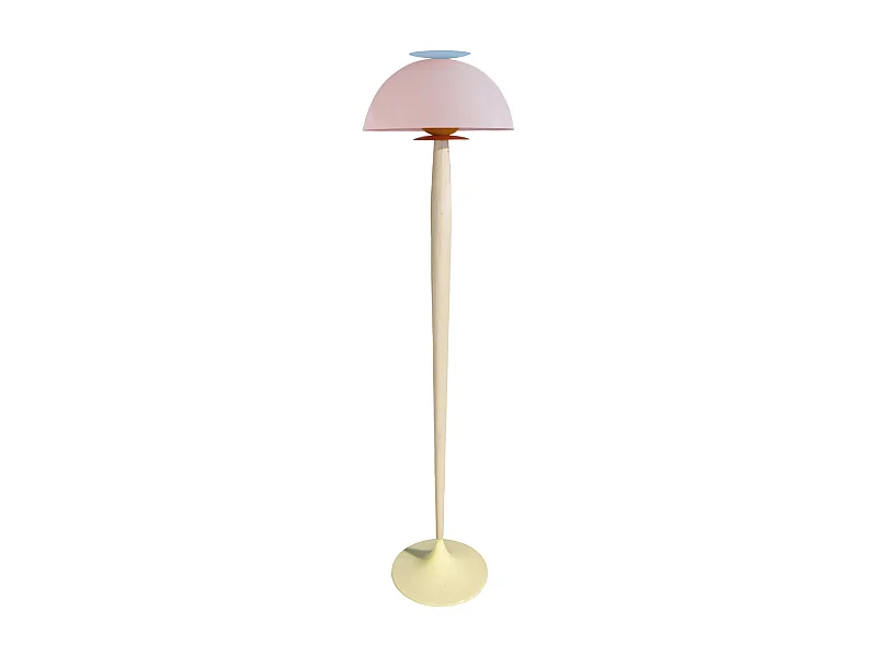 Lampadaire TOSEL ,bois,beige,H165xD43xP43cm