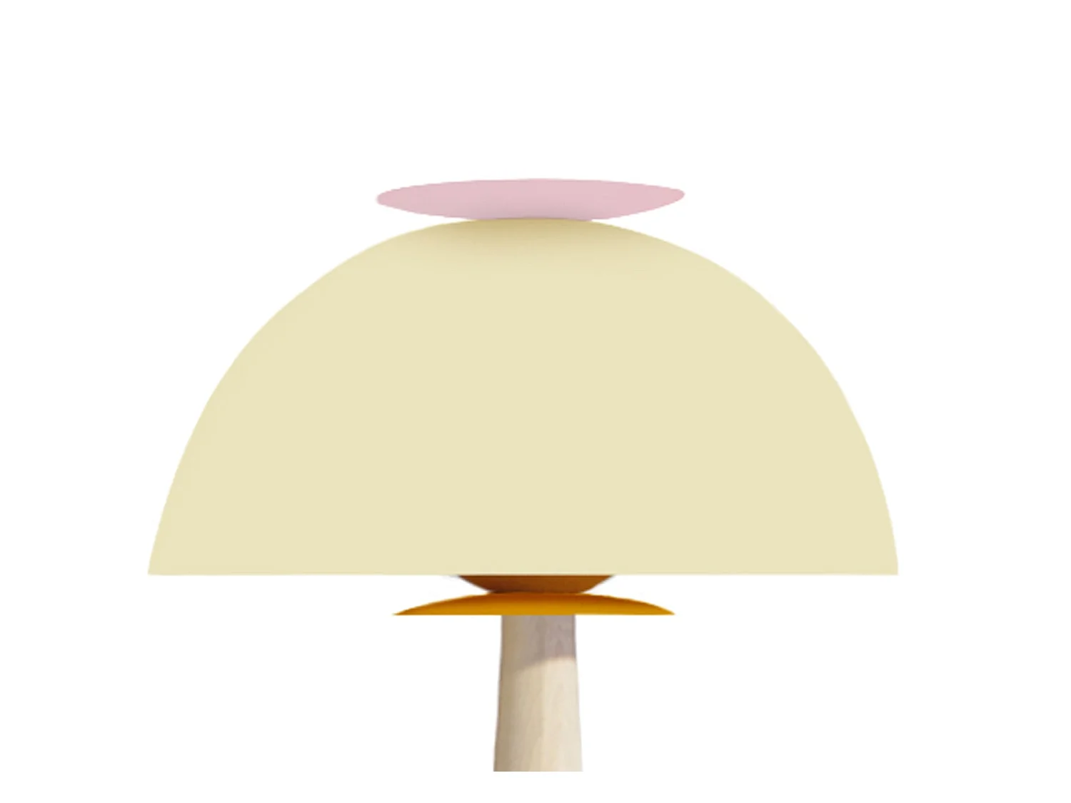 Lampada da terra metallo ,legno coluna AGATA  beige D'43cm