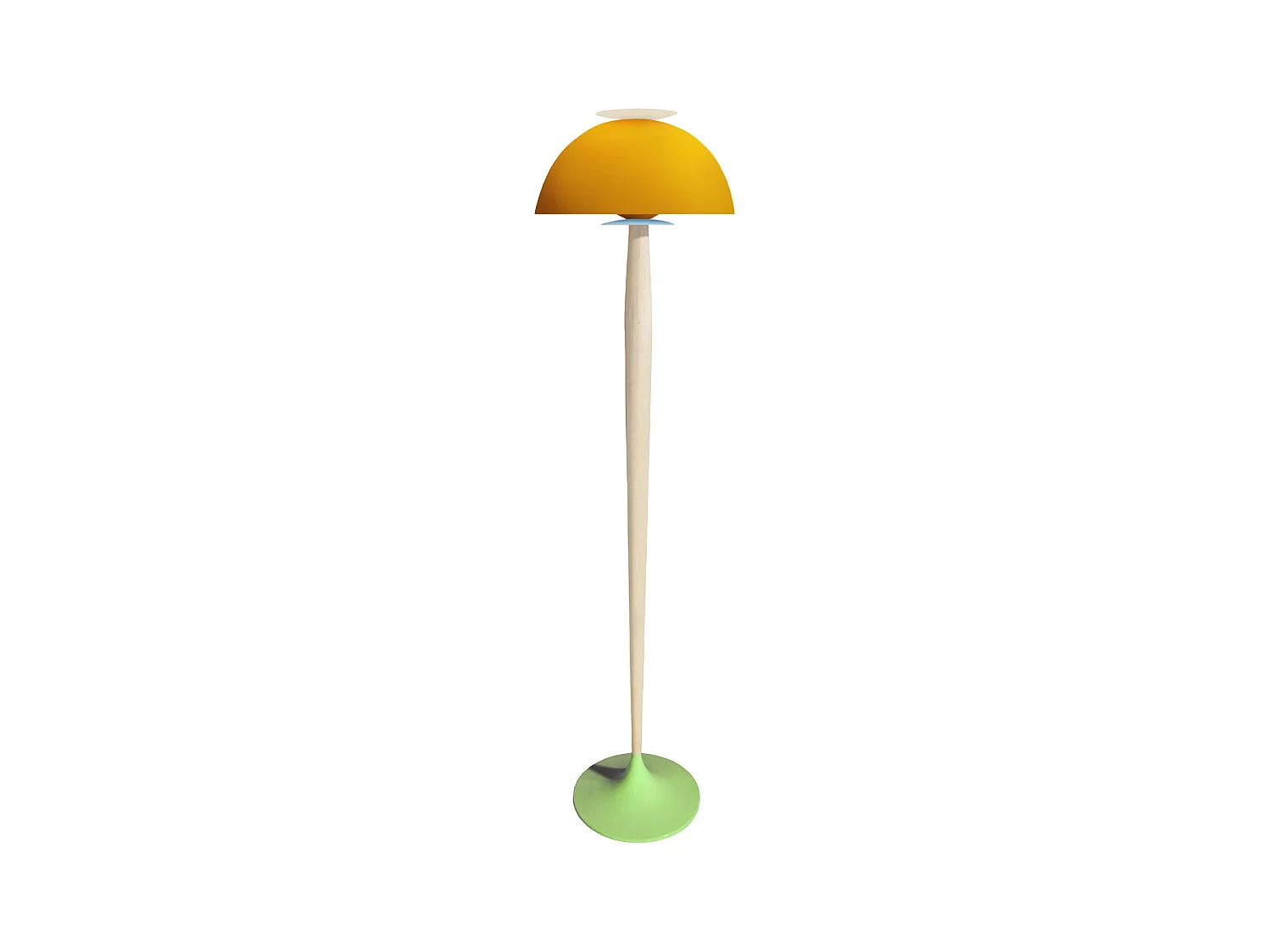 Lampadaire TOSEL ,bois,Orange ,H165xD43xP43cm