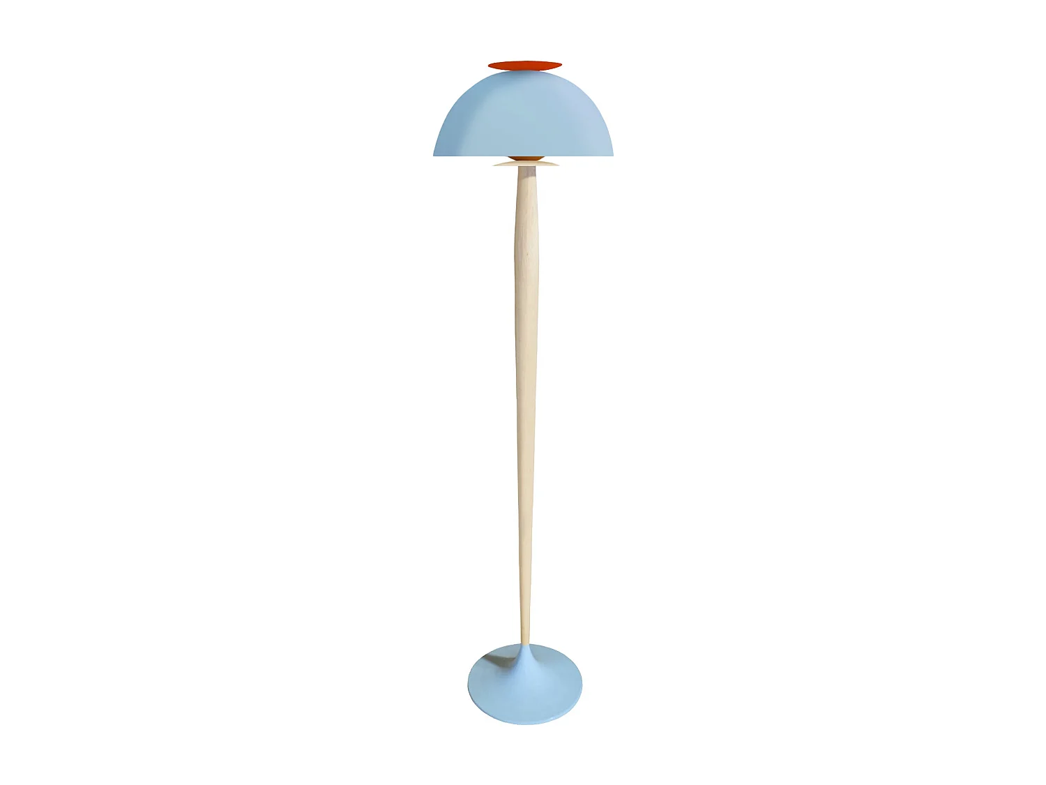 Lampadaire TOSEL ,bois,Bleu,H165xD43xP43cm