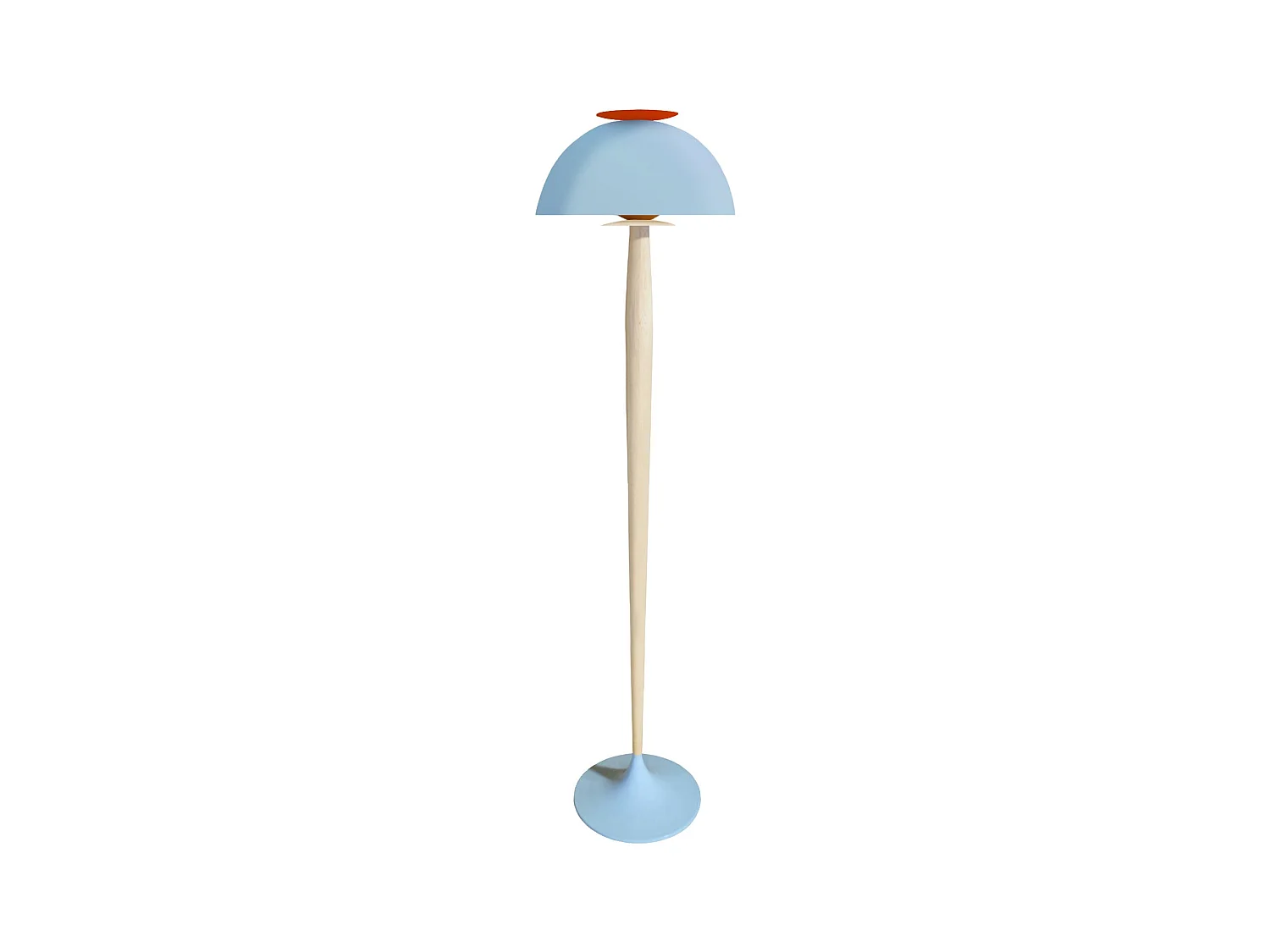 Lampadaire TOSEL ,bois,Bleu,H165xD43xP43cm