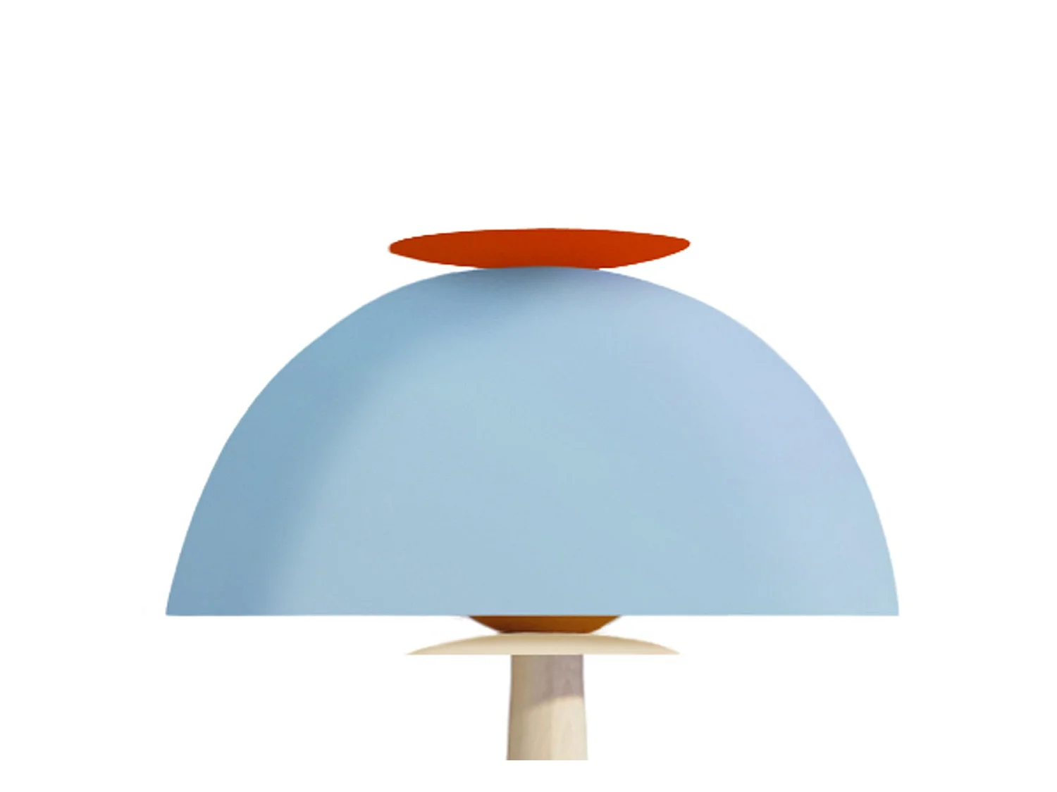 Lampada da terra metallo ,legno coluna AGATA blu D'43cm