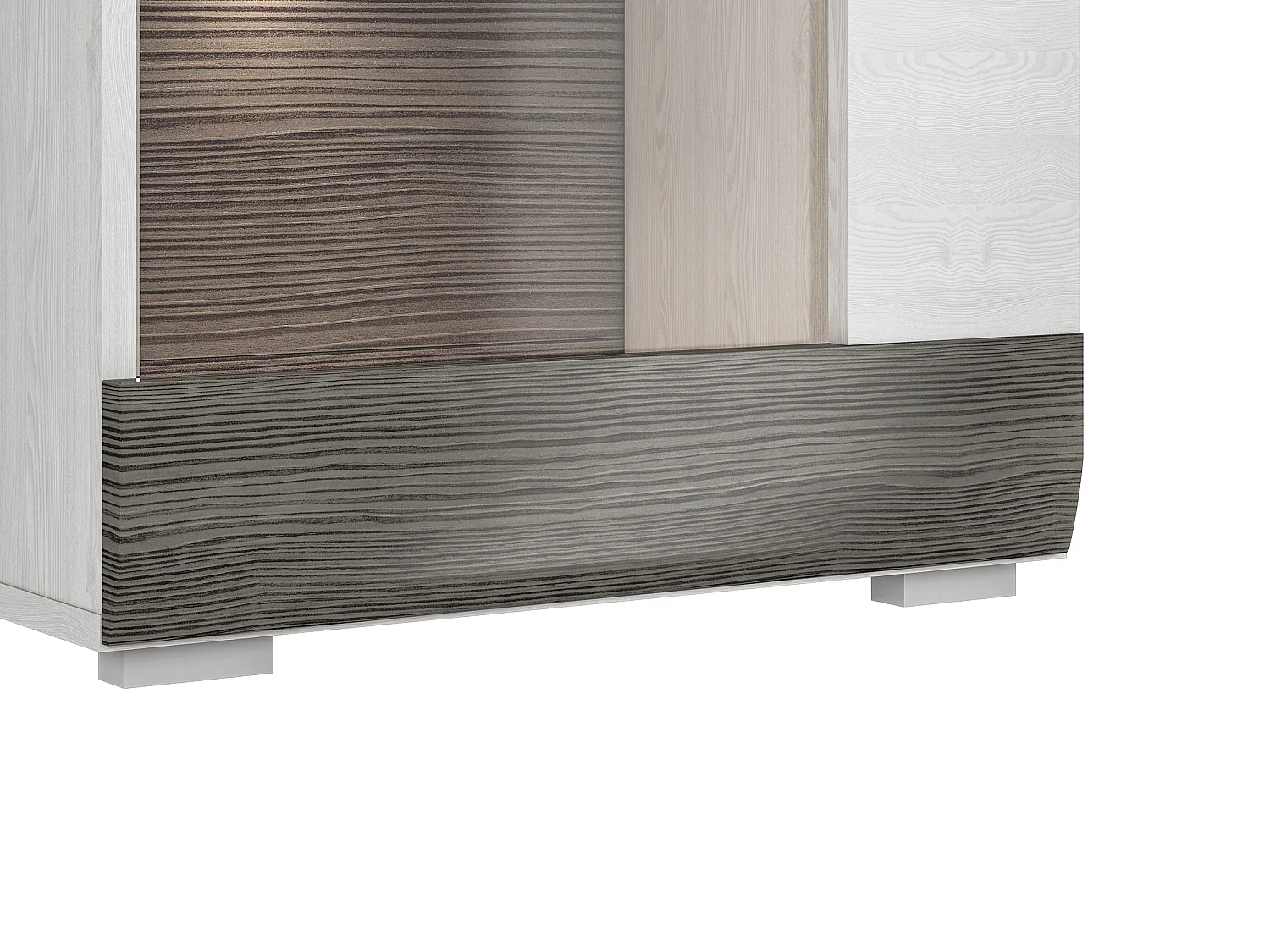 WOHNZIMMER-SET Blanco Pinie weiß / grau 6-teilig