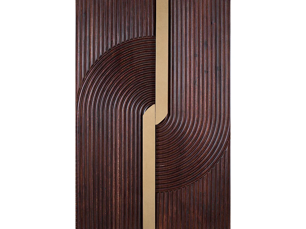 Meuble bar en bois manguier et métal