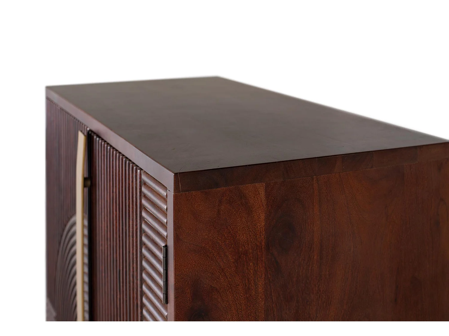 Meuble bar en bois manguier et métal