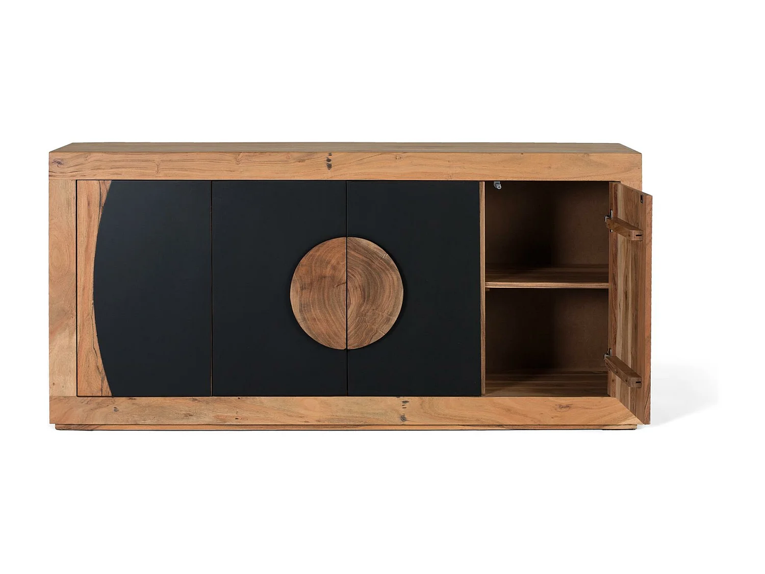 Buffet à 4 portes en bois d'acacia