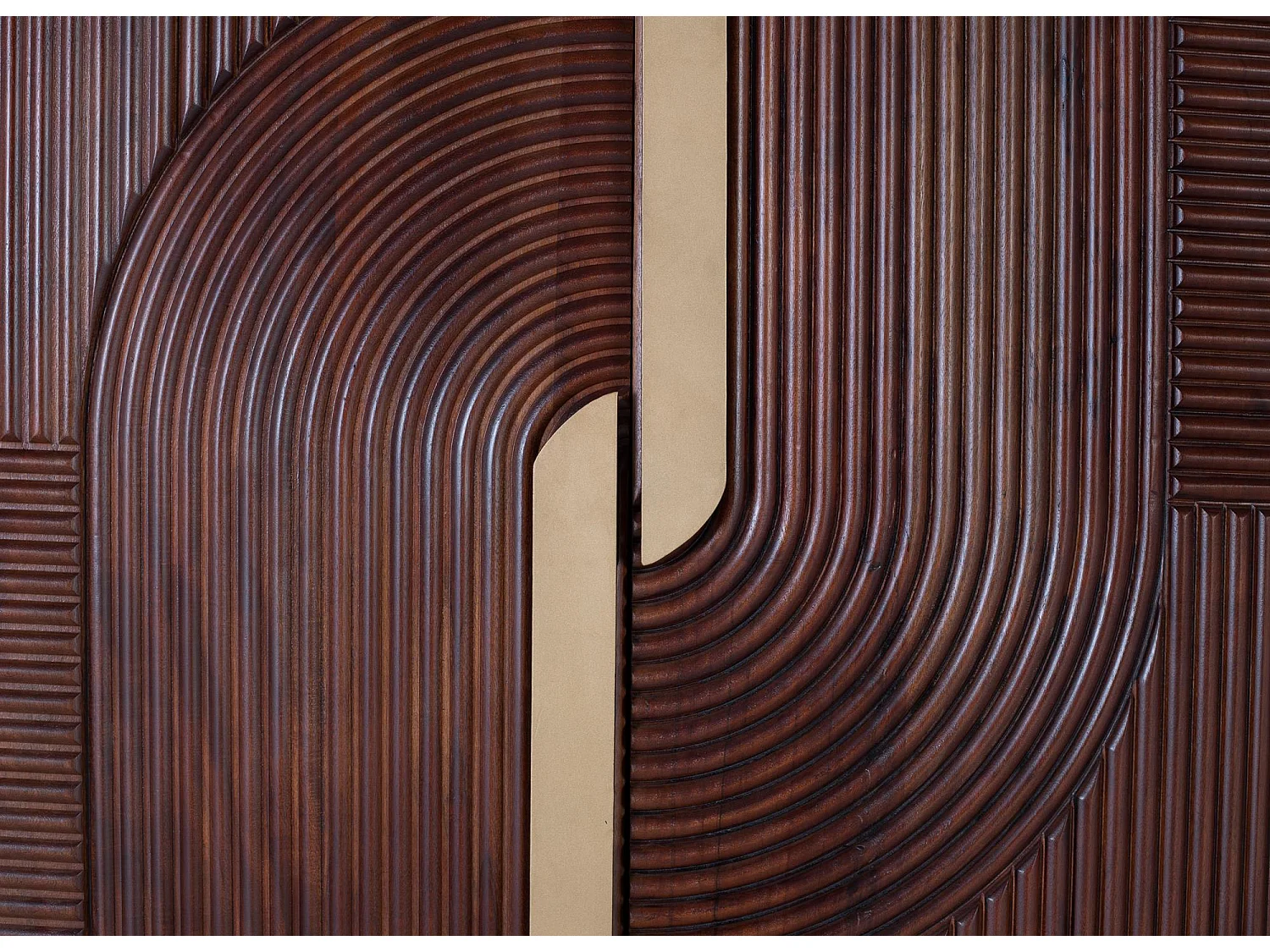 Meuble bar en bois manguier et métal