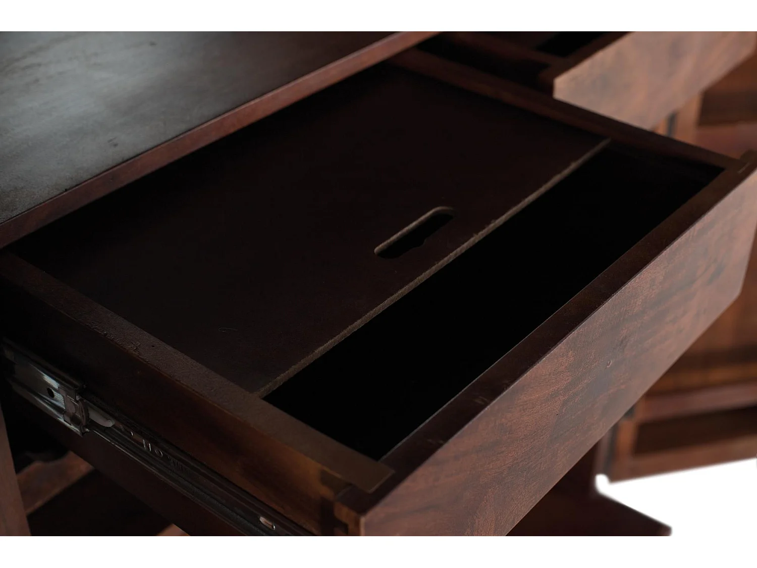 Meuble bar en bois manguier et métal