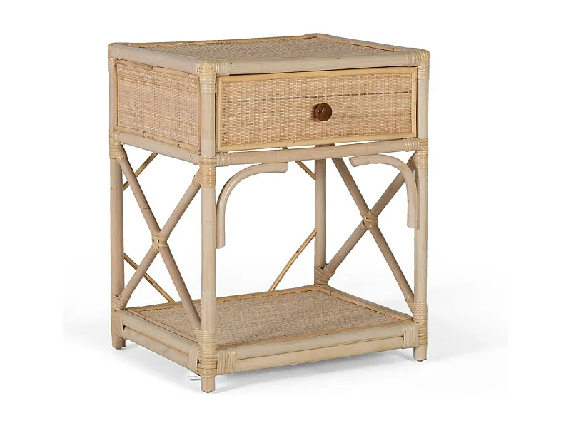 Table de nuit rotin naturel i chaleureux