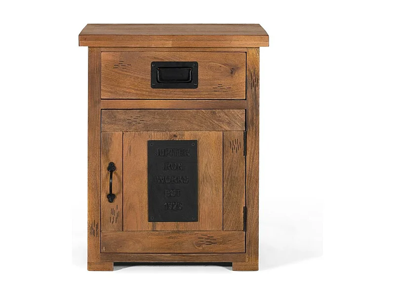 Stolik nocny z drewna mango o naturalnym uroku