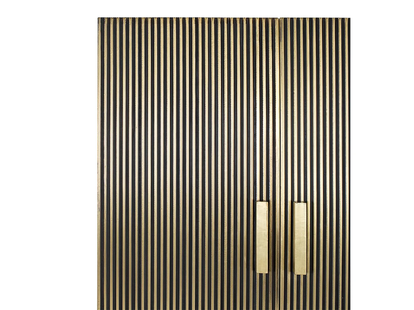 Kast 2 portes en bois recouvertes de bronze en dessus en marbre